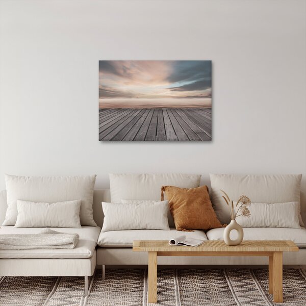 Obraz - Mólo pri západe slnka (70x50 cm)