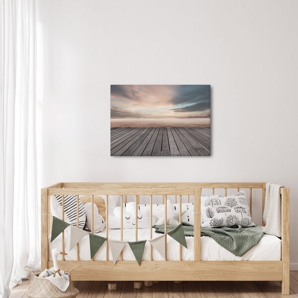 Obraz - Mólo pri západe slnka (70x50 cm)
