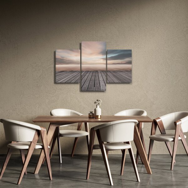 Obraz - Mólo pri západe slnka (90x60 cm)