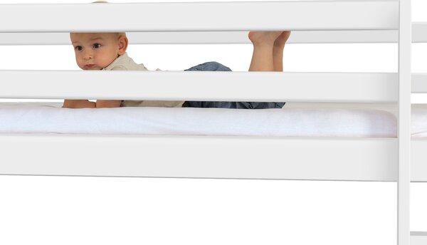 Wilsondo Poschodová posteľ s prístelkou Petra 5 - biela Rozmer: 180x80