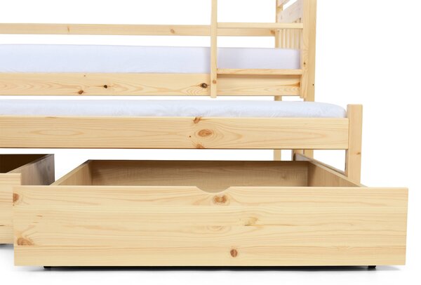 Wilsondo Poschodová posteľ s prístelkou Petra 5 - prírodná Rozmer: 180x80