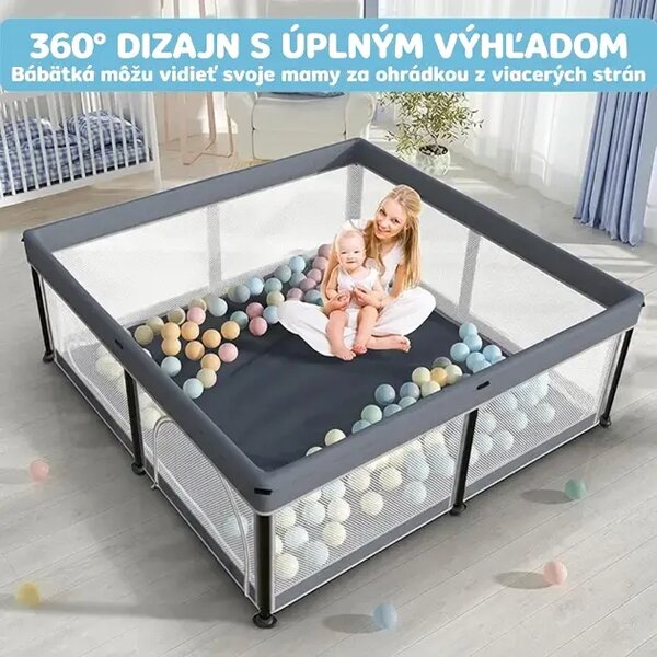 Nestplay™ Skladacia Detská Ohrádka (127 X 127 Cm)