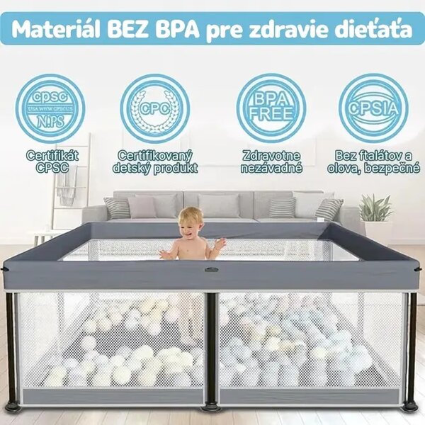 Nestplay™ Skladacia Detská Ohrádka (127 X 127 Cm)