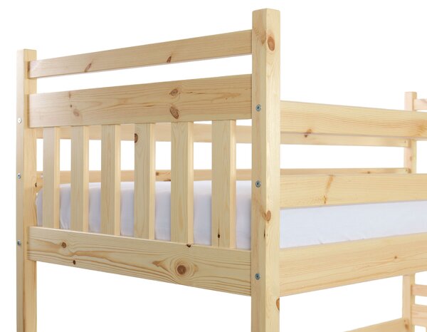 Wilsondo Poschodová posteľ s prístelkou Petra 5 - prírodná Rozmer: 180x80