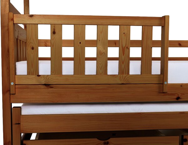 Wilsondo Poschodová posteľ s prístelkou Petra 5 - dub Rozmer: 180x80
