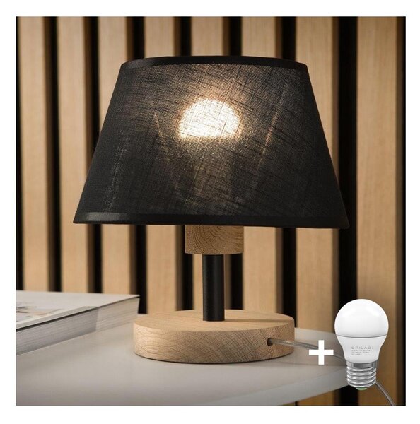 Brilagi - LED Stolná lampa ANTHONY 1xE14/40W/230V dub/čierna