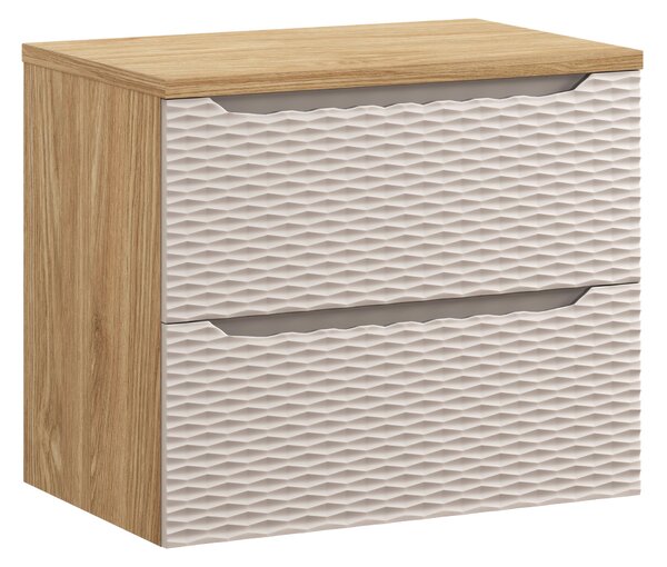 Comad Kúpeľňová skrinka pod doskové umývadlo Ocean Beige 70 béžová/dub olejovaný
