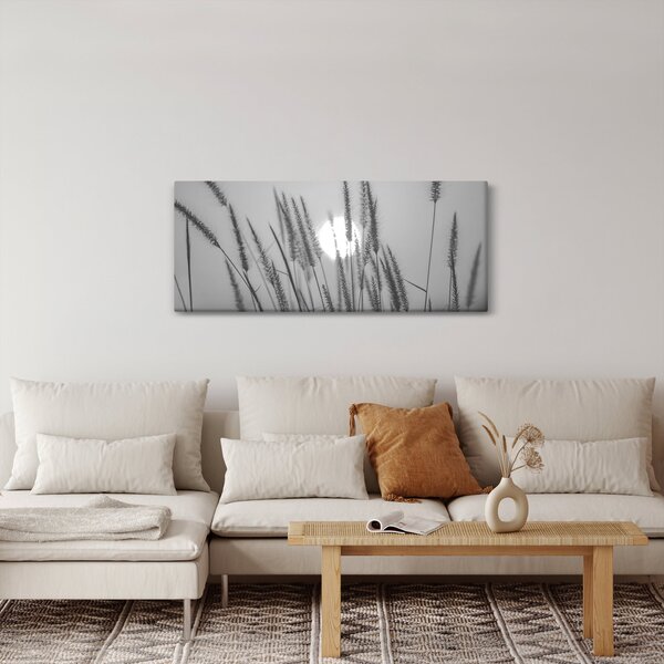 Obraz - Lúka pri západe slnka (120x50 cm)