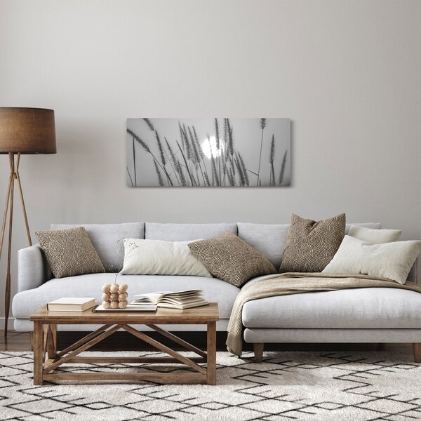 Obraz - Lúka pri západe slnka (120x50 cm)