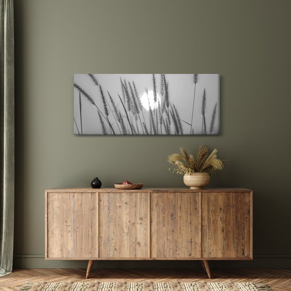 Obraz - Lúka pri západe slnka (120x50 cm)