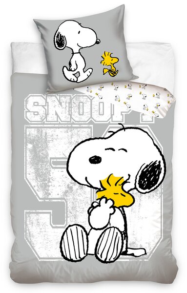 Detské obliečky Snoopy a Woodstock 140x200/70x90 cm
