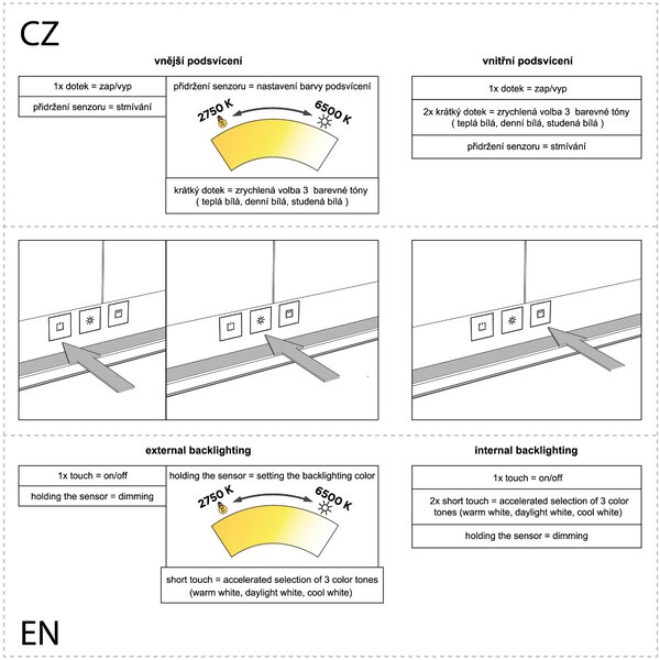 Nimco Zrkadlová skrinka s LED osvetlením po obvode 40 cm ľavá - GAB 10000L-VX-05, biela