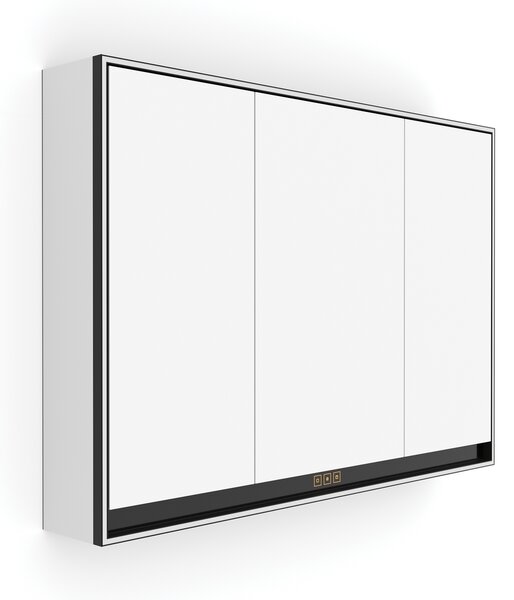 Nimco Zrkadlová skrinka s LED osvetlením po obvode 100 cm - GAC 10004VX-90, čierna