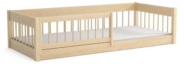 MAXMAX Detská Montessori posteľ z masívu borovice LITTLE LUNARI - 200x90 cm - PRÍRODNÁ BOROVICA