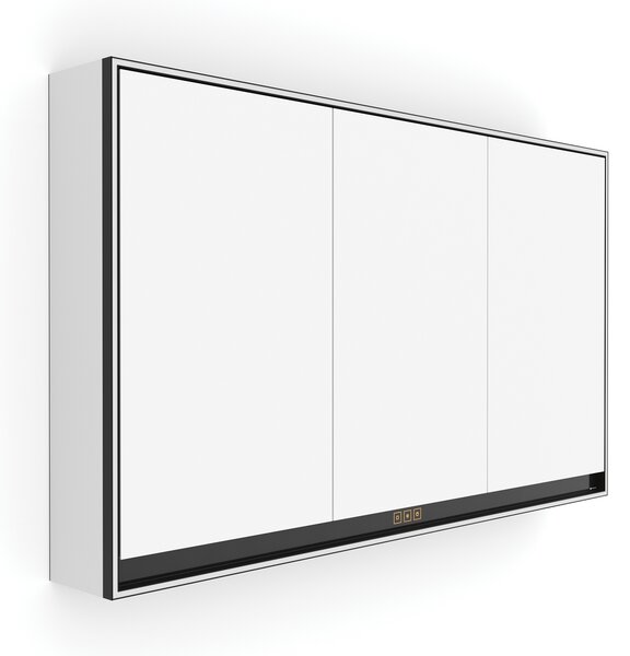 Nimco Zrkadlová skrinka s LED osvetlením po obvode 120 cm - GAC 10006VX-90, čierna