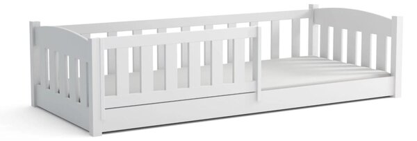 MAXMAX Detská Montessori posteľ z masívu borovice BEN - 200x90 cm - BIELA