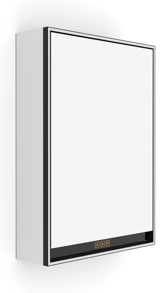 Nimco Zrkadlová skrinka s LED osvetlením po obvode 50 cm ľavá - GAC 10001L-VX-90, čierna