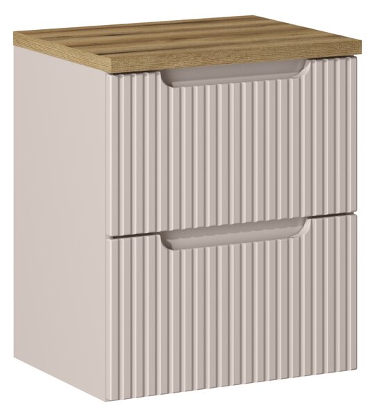 Comad Kúpeľňová skrinka pod doskové umývadlo set Nova Cashmere 50 kašmír/dub coast evoke