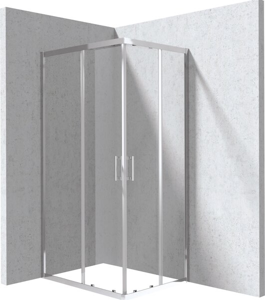 Deante Obdĺžnikový sprchový kút Funkia Evo 100x80 cm - KYC 0018P, chróm - bez vaničky
