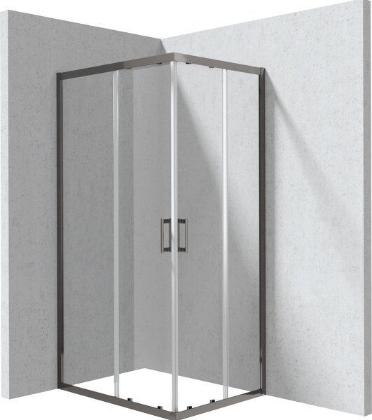 Deante Obdĺžnikový sprchovací kút Funkia Evo 100x80 cm - KYC D018P, titán - bez vaničky