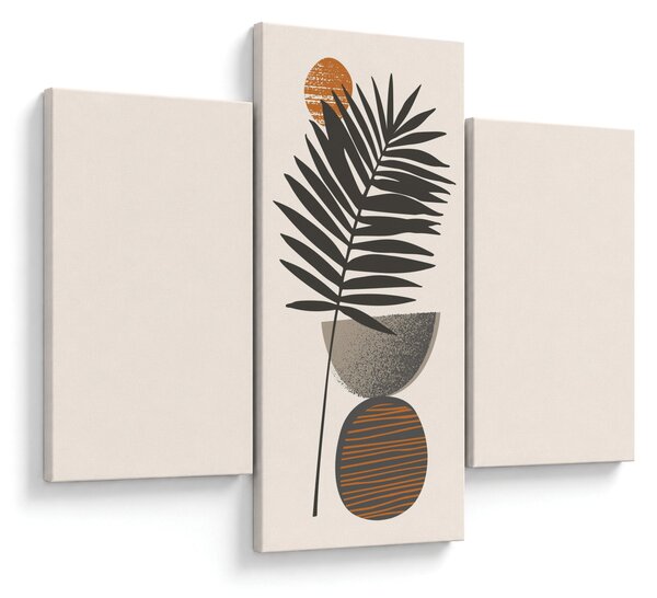 Obraz - Abstrakcia s palmovým listom (90x60 cm)