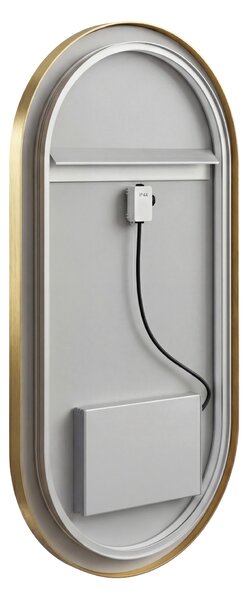 Nimco Zlaté oválne LED zrkadlo s podsvietením 400x800 s dvoma dotykovými senzormi - ZPZ 62002LVX-Z