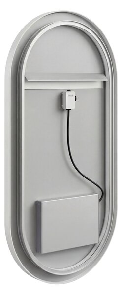 Nimco Biele oválne LED zrkadlo s podsvietením 400x800 s dvoma dotykovými senzormi - ZPB 62002LVX-05