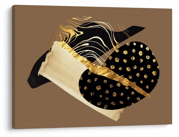 Obraz - Abstrakcia golden brown N⁰1 (70x50 cm)
