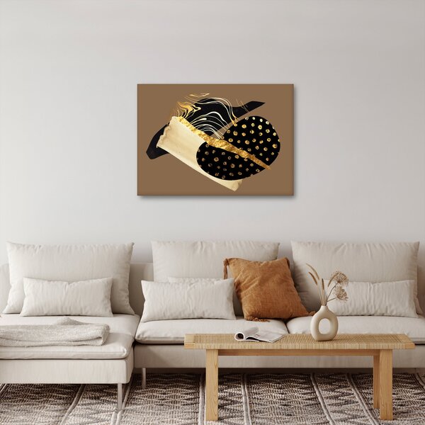 Obraz - Abstrakcia golden brown N⁰1 (70x50 cm)