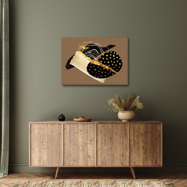 Obraz - Abstrakcia golden brown N⁰1 (70x50 cm)