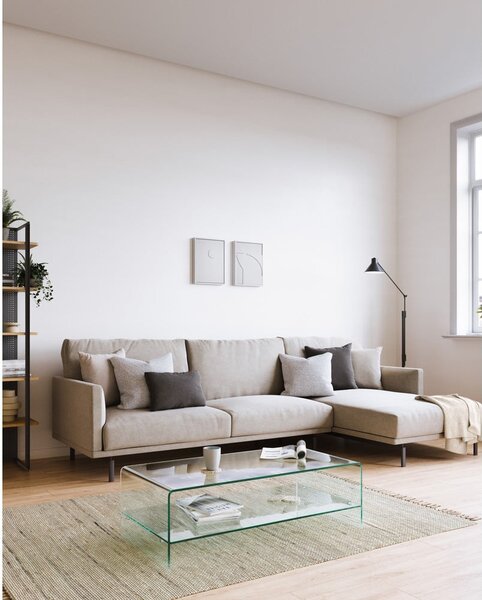 Sklenený konferenčný stolík 55x110 cm Burano – Kave Home