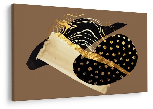 Obraz - Abstrakcia golden brown N⁰1 (90x60 cm)