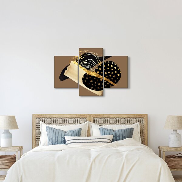 Obraz - Abstrakcia golden brown N⁰1 (90x60 cm)