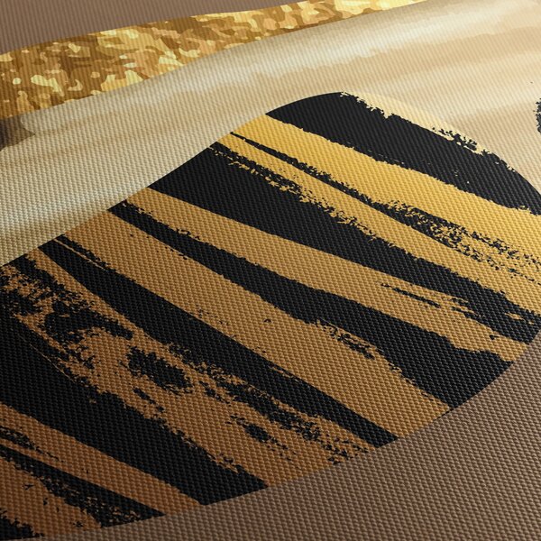 Obraz - Abstrakcia golden brown N⁰2 (120x50 cm)