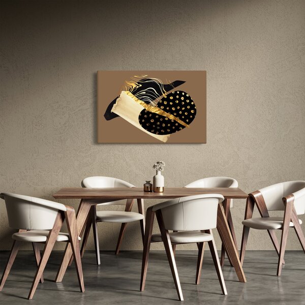 Obraz - Abstrakcia golden brown N⁰1 (90x60 cm)