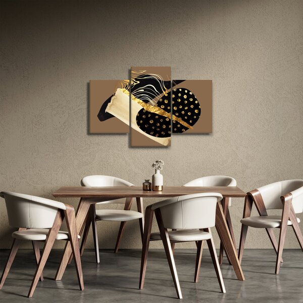 Obraz - Abstrakcia golden brown N⁰1 (90x60 cm)