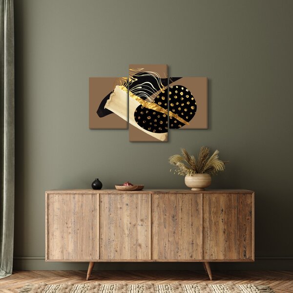 Obraz - Abstrakcia golden brown N⁰1 (90x60 cm)