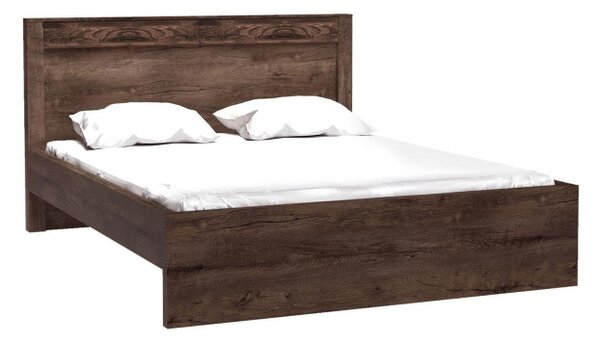 Manželská posteľ s roštom CHALAPATA 160x200 - tmavý jaseň