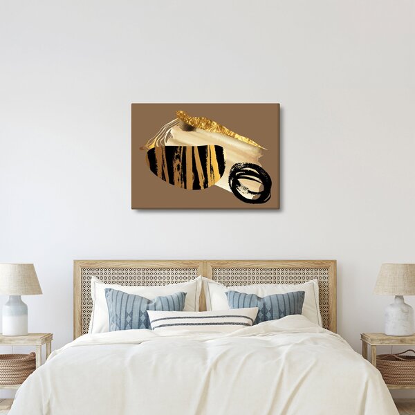 Obraz - Abstrakcia golden brown N⁰2 (70x50 cm)