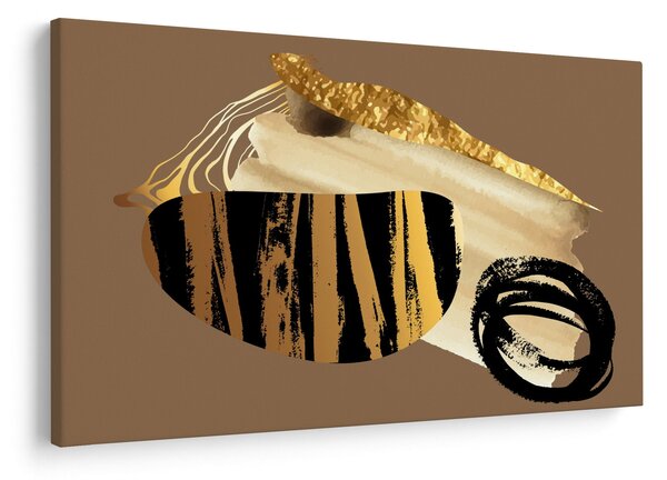 Obraz - Abstrakcia golden brown N⁰2 (90x60 cm)