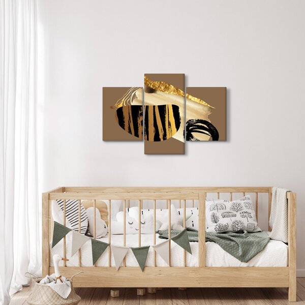 Obraz - Abstrakcia golden brown N⁰2 (90x60 cm)