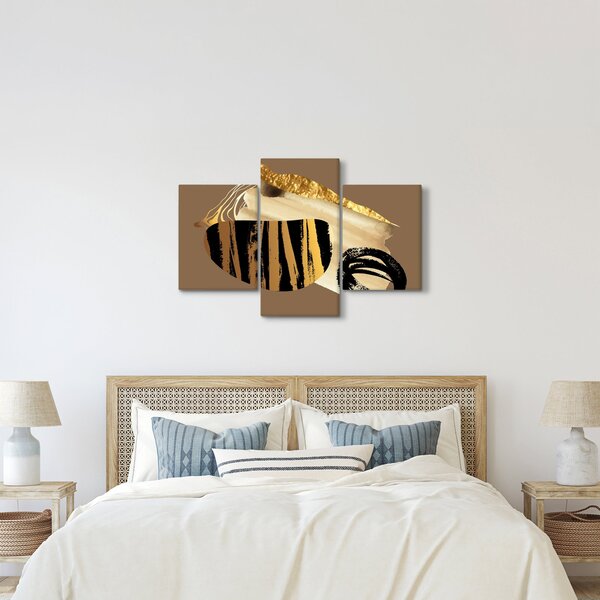 Obraz - Abstrakcia golden brown N⁰2 (90x60 cm)