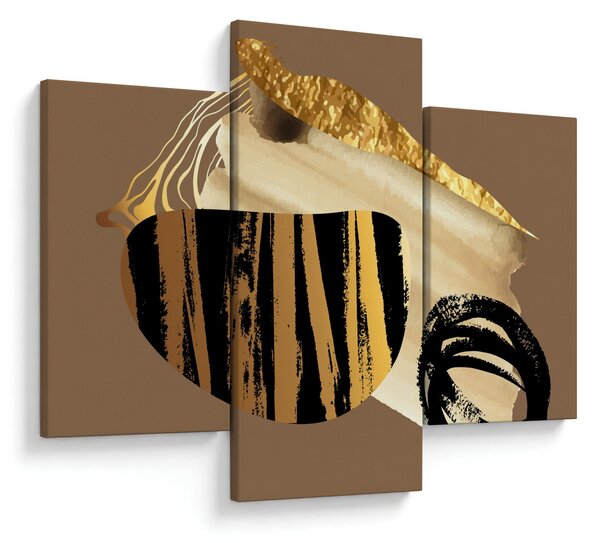 Obraz - Abstrakcia golden brown N⁰2 (90x60 cm)