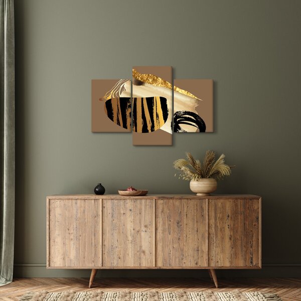 Obraz - Abstrakcia golden brown N⁰2 (90x60 cm)