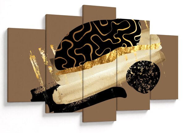 Obraz - Abstrakcia golden brown N⁰3 (150x105 cm)