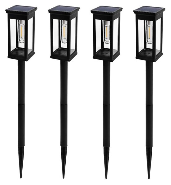 Bezdoteku LEDsolar Tungsten hranaté na osvetlenie cesty 4 ks, bezdrôtové, iPRO, 1W, teplá farba