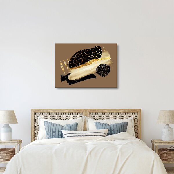 Obraz - Abstrakcia golden brown N⁰3 (70x50 cm)