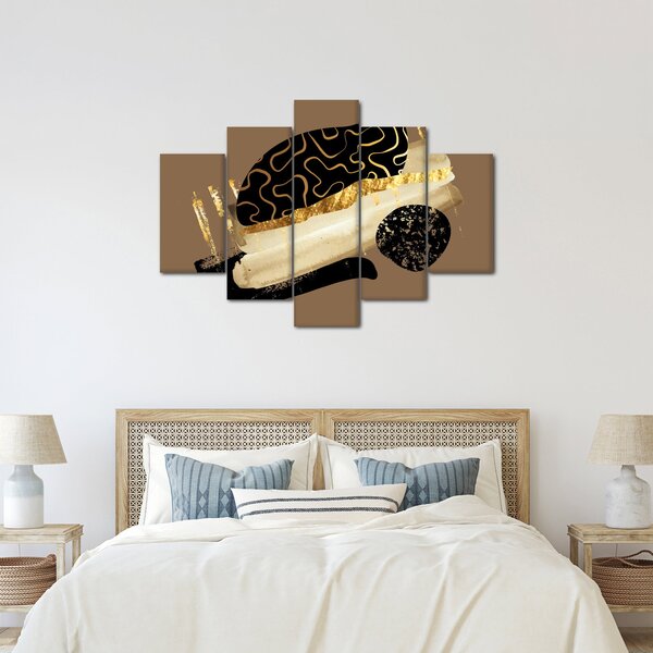 Obraz - Abstrakcia golden brown N⁰3 (150x105 cm)