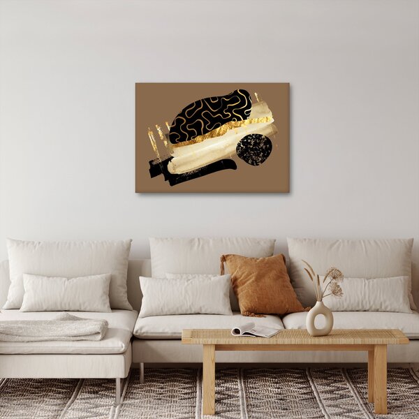 Obraz - Abstrakcia golden brown N⁰3 (70x50 cm)