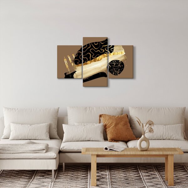 Obraz - Abstrakcia golden brown N⁰3 (90x60 cm)